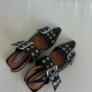 Steve Madden Black Graya Slingbacks